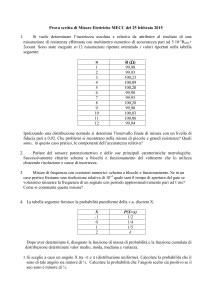 Prova scritta di Misure Elettriche MECC 25 febbraio 2015