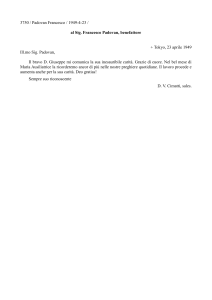 3750 / Padovan Francesco / 1949-4-23 / al Sig. Francesco Padovan