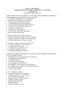 aspetti strutturali, gestionali e contabili delle imprese industriali