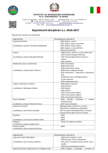 Dipartimenti disciplinari 2016 2017