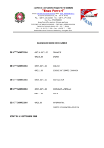 calendario esami di recupero