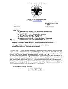 1 – MINISTERO DELLA SALUTE – Dipart.mto per la