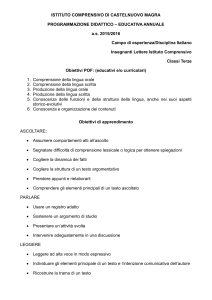 ISTITUTO COMPRENSIVO DI CASTELNUOVO MAGRA
