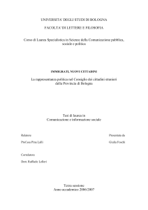 Abstract della tesi con indice e bibliografia