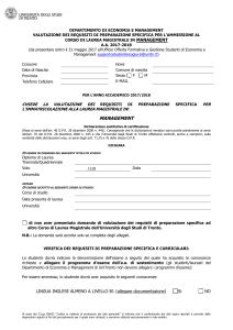 Modulo verifica requisiti accesso Management