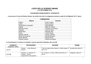 LICEO DELLE SCIENZE UMANE/FORMAZIONE