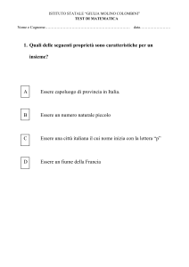 Verifica sugli insiemi 1 A