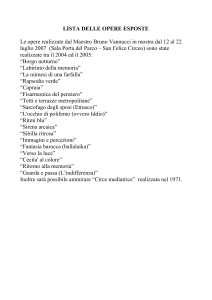 Lista opere del maestro Vannucci