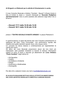 Liceo Artistico Candiani comunicazione scuole medie