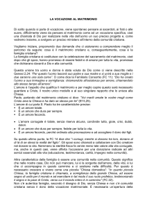 la vocazione al matrimonio