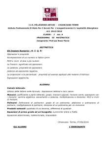 matematica - Alberghiero Chianciano