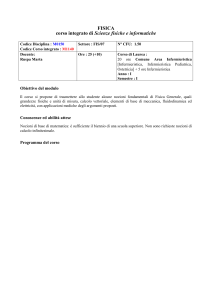 Introduzione alle grandezze fisiche ed alle unità di misura.