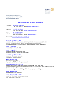 Prog. Luglio 2015 - Rotary Club Firenze Brunelleschi