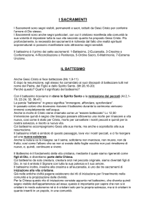 I Sacramenti sono segni visibili, permanenti e - Digilander