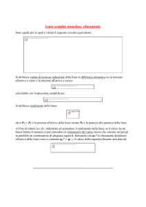 Linee semplici monofase, rifasamento