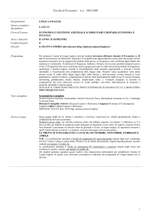 economia aziendale - prof. a. pavan - Università degli Studi di Cagliari