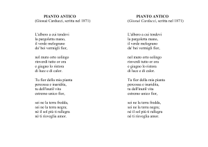 Pianto Antico: Poesia di Giosuè Carducci