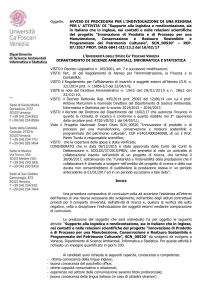 Bando - Ca` Foscari