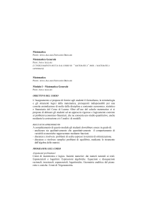 Matematica Generale