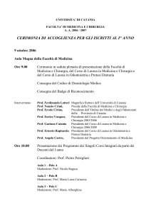 UNIVERSITA` DI CATANIA - Medicina Unict