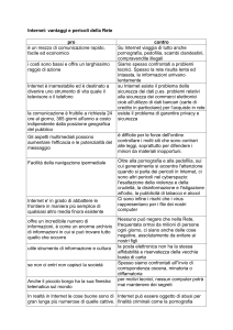 Vantaggi ed inconvenienti della Rete