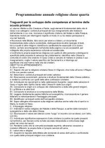 Programmazione annuale religione classe prima