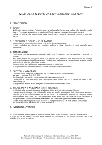 Le parti che compongono una tesi - DSE