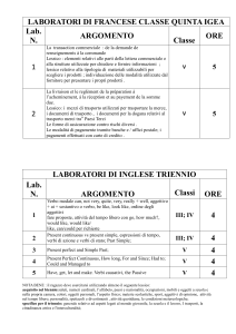 LABORATORI DI FRANCESE CLASSE QUINTA IGEA