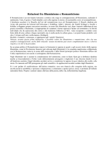 Relazioni fra Illuminismo e Romanticismo