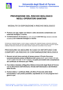 Regolamento rischio biologico
