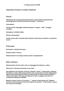Importanza di lessico e sintassi adoperati