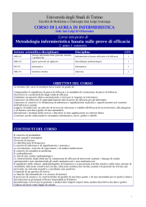Metodologia infermieristica basata sulle prove di efficacia