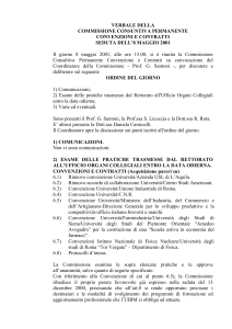 verbale della riunione della commissione convenzioni e contratti del