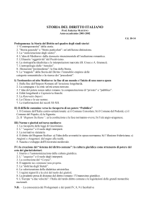 STORIA DEL DIRITTO ITALIANO
