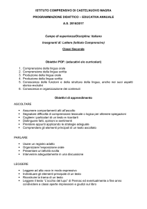 Italiano classe seconda - Istitutocomprensivocastelnuovomagra