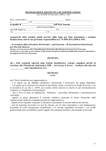 Dichiarazione Sostitutiva Tirocinio: Modulo Azienda