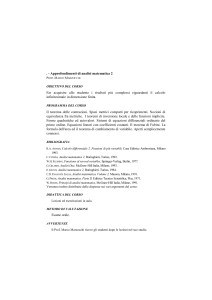 Approfondimenti di analisi matematica 2