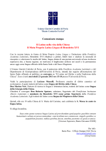 comunicatostampalatinalinguadef - Unione Giuristi Cattolici Pavia