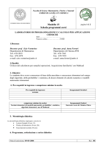 Corso di laurea in Scienze Biologiche