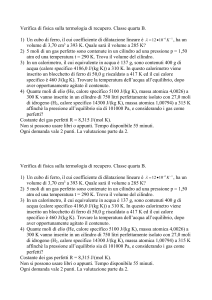 Verifica di fisica sulla termologia - Digilander