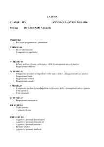 PROGRAMMA LATINO CLASSE IVF A