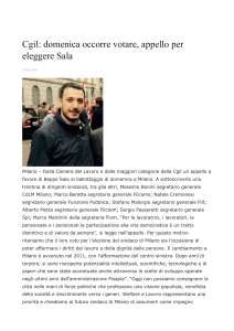 IMPRESA E LAVORO.COM 14 GIUGNO: CGIL: domenica occorre
