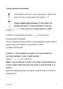L`energia potenziale