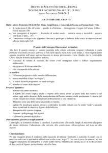 Scheda per incontro zonale gennaio 2015