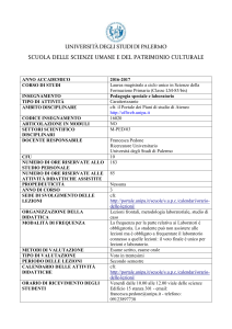 FACOLTÀ - UNIPA-Offerta Formativa