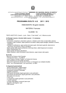 Francese - Liceo Duca D`Aosta