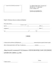 Richiesta Certificato Diploma Istituto Bellini Caltanissetta