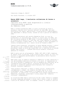 MINI Comunicazione e P.R. Società BMW Italia S.p.A. Società del