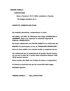 Scarica il CV - Talent Scout Italia