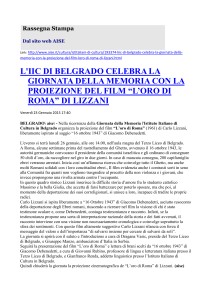 l`iic di belgrado celebra la giornata della memoria con la proiezione